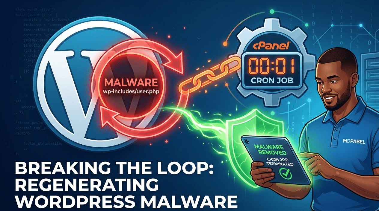 regenerating WordPress malware